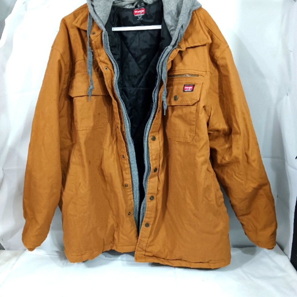 Wrangler Canvas Heavy duty jacket 2XL with hood fall winter hunting outdoor coat